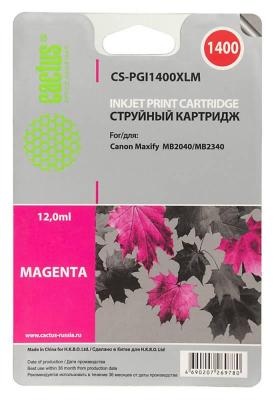 Картридж Cactus CS-PGI1400XLM для Canon MB2050/MB2350/MB2040/MB2340 пурпурный