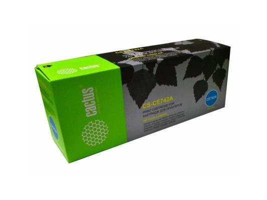 Картридж Cactus CS-CE742A 7300стр Желтый