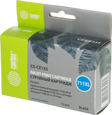Картридж струйный Cactus CS-CZ133 №711 XL черный для HP DJ T120/T520 (73мл)