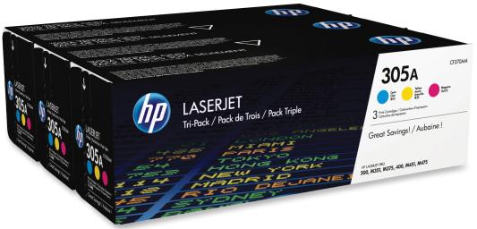 Картридж HP CF370AM для HP LaserJet Pro 300 Color M351a LaserJet Pro 300 Color MFP M375nw LaserJet Pro 400 Color M451dn LaserJet Pro 400 Color M451dw LaserJet Pro 400 Color M451nw LaserJet Pro 400 Color MFP M475dn LaserJet Pro 400 Color MFP M475dw 2600 3 цвета (голубой, пурпурный, желтый)