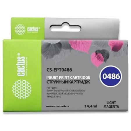 Картридж Cactus CS-EPT0486 для Epson Stylus Photo R200 R220 R300 пурпурный