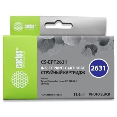 Картридж Cactus CS-EPT2631 для Epson Expression Home XP-600/605/700/800 фото черный