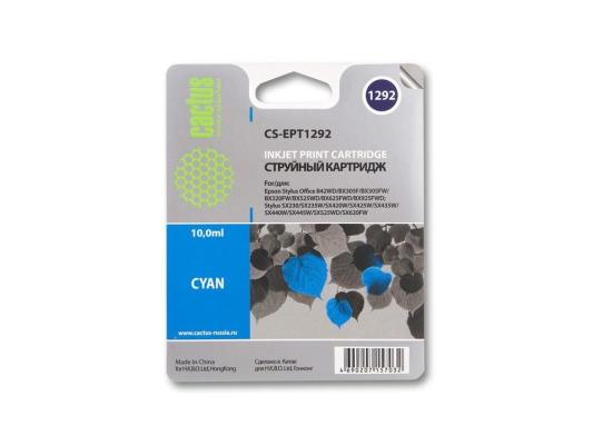 Картридж Cactus CS-EPT1292 для Epson Stylus Office B42/BX305/BX305F 100 мл голубой