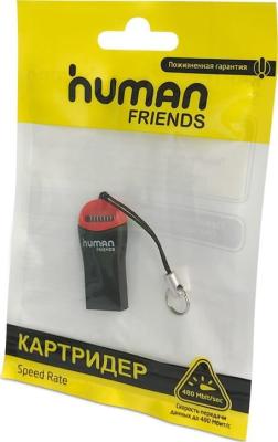 Картридер Human Friends Speed Rate Beat. Поддержка карт: MicroSD, T-Flash, Beat