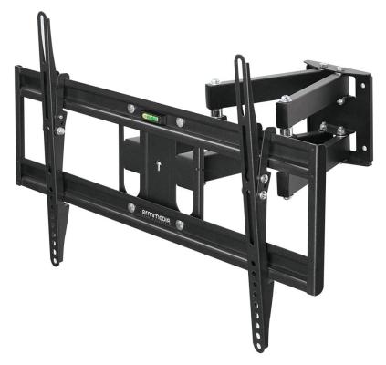Кронштейн Arm media PT-16 new Black настенный для TV 26"-65", max 50 кг, 3 ст св., нак. 0-12°, пов. 160°, от ст. 90-445 мм. max VESA 600x400 мм.