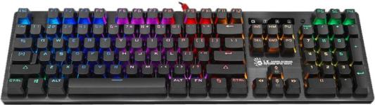 Клавиатура механическая A4Tech Bloody B820R черный, USB ,алюминиевая панель, персональная настройка RGB-подсветки