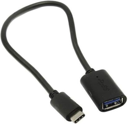 Переходник Type-C USB 3.0 0.2м VCOM Telecom CU409 круглый черный