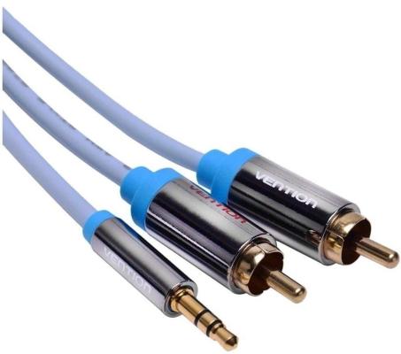 Кабель 3.0м Vention 3.5 Jack (M) - 2xRCA (М) серый P550AC300-S
