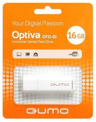 Флешка USB 16Gb QUMO Optiva 01 USB2.0 белый QM16GUD-OP1-white