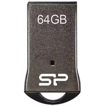 Флешка USB 64GB Silicon Power Touch T01 USB2.0 SP064GBUF2T01V1K серебристый