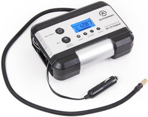 Цифровой компрессор AUTOPROFI AK-35 Digital, ЖК дисплей, тест АКБ и ген-ра, алюминиевый, 12V, 140W, 7 Атм., 30 л./мин., 1/8