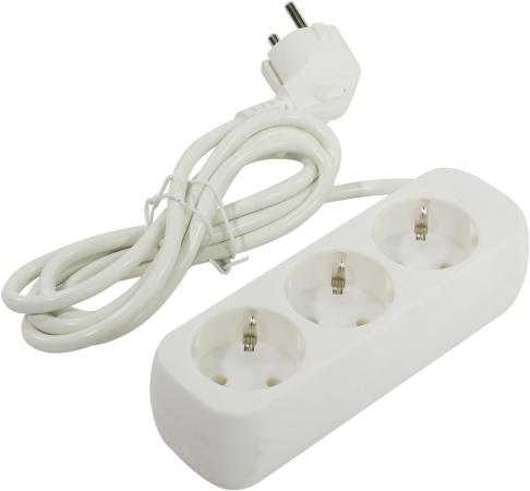 Удлинитель Defender E318 белый 1.8 м, 3 розетки