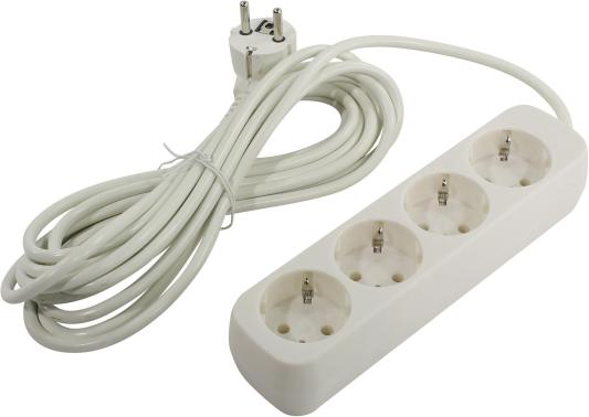 Удлинитель Defender E450 белый 5.0 м, 4 розетки