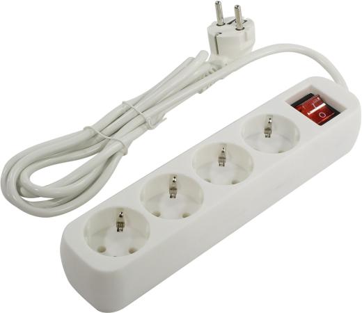 Удлинитель Defender S418 белый 1.8 м, 4 розетки