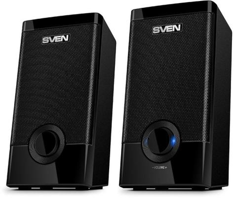 Колонки Sven 318 чёрный, акустическая система 2.0 (USB, мощность 2x2.5 Вт(RMS)