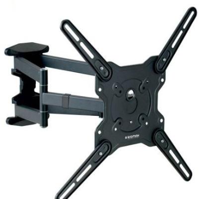 Кронштейн Kromax Optima-407 серый, для LED/LCD телевизоров 22"-65", 5 ст свободы, от стены 55-470мм наклон +5°/-15° VESA 400х400мм, max 45 кг
