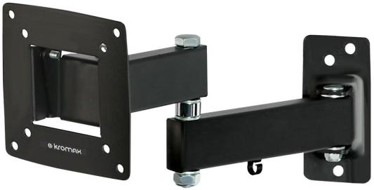 Кронштейн Kromax Optima-104 черный 10"-28" настенный от стены 68.5-322мм наклон +5°/-12° VESA 100х10