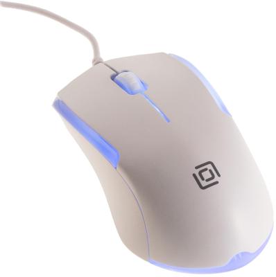 Мышь Oklick 245M белый оптическая (1000dpi) USB (3but