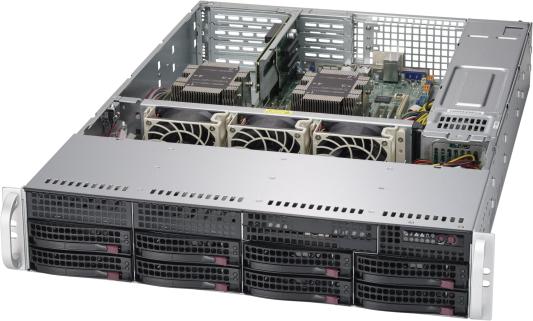 Серверная платформа Supermicro SYS-6029P-WTR, 2U, 2xLGA3647, 12xDDR4 ECC, up 8x3.5, SATA 6Gbps via C621, 2x1GbE, 2x1000W, Rack Rails, Backplane 8xSATA