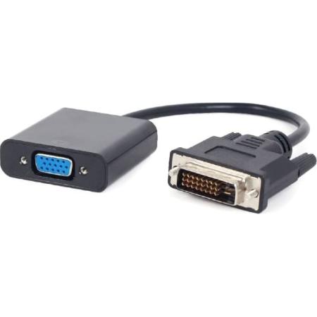 Переходник DVI-D-VGA Digital Cablexpert A-DVID-VGAF-01, 25M/15F, длина кабеля 0,2м, черный, пакет