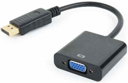 Переходник DisplayPort - VGA Cablexpert A-DPM-VGAF-02, 20M/15F, кабель 15см, черный, пакет