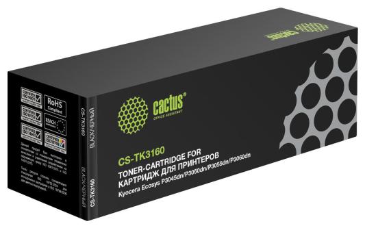 Тонер-картридж Cactus CS-TK3160 12500стр Черный