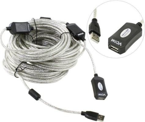 Кабель-адаптер USB2.0-repeater, удлинительный активный <Am--Af 25м VCOM <VUS7049-25M
