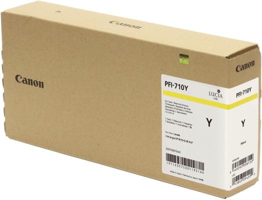 Картридж Canon PFI-710 Y для Canon iPF TX-2000/iPF TX-3000/iPF TX-4000/iPF TX-3000 MFP T36/iPF TX-3000 MFP T36-AiO/iPF TX-4000 MFP T36/iPF TX-4000 MFP T36-AiO желтый 2357C001