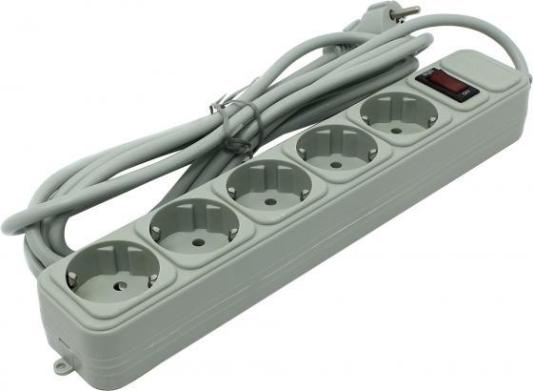 Сетевой фильтр Exegate SP-5-3G 5 розеток 3 м серый EX221186RUS