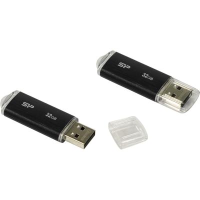 Внешний накопитель 32GB USB Drive <USB 2.0 Silicon Power Ultima USB2.0 черный (SP032GBUF2U02V1K)