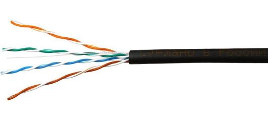 Кабель SkyNet Standart UTP outdoor 4x2x0,48, медный, FLUKE TEST, кат.5e, однож., 305 м, box, черный