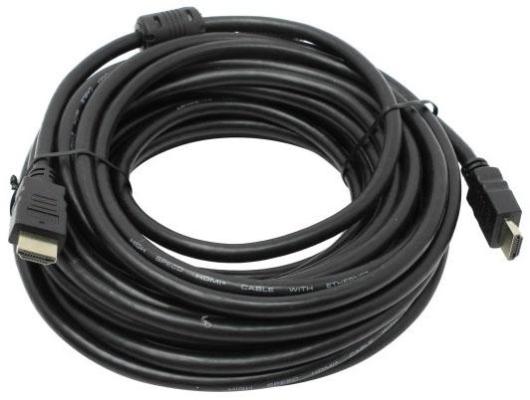 Кабель HDMI 10м TELECOM TCG200F-10M круглый черный