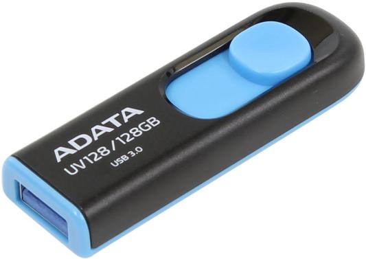 Внешний накопитель 128GB USB Drive ADATA USB 3.1 UV128 черно-синяя выдвижная AUV128-128G-RBE