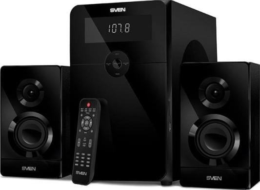 Колонки Sven MS-2250,2.1 чёрный (RMS): 50Вт + 2х15Вт, SD/USB, FM-радио, LED-дисплей, пульт ДУ, Bluetooth)