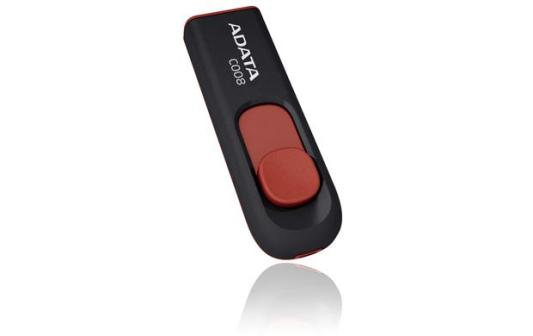 Внешний накопитель 64GB USB Drive ADATA USB 2.0 C008 черно-красная выдвижная AC008-64G-RKD