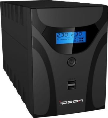 ИБП Ippon Smart Power Pro II Euro 2200 2200VA/1200W LCD,RS232,RJ-45,USB (4 EURO)