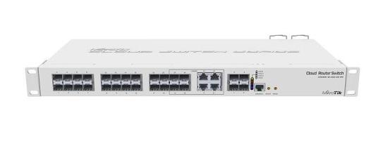 Коммутатор MikroTik CRS328-4C-20S-4S+RM Cloud Router Switch 328-4C-20S-4S+RM with 800 MHz CPU, 512MB RAM, 24x SFP cages, 4xSFP+ cages, 4x Combo ports (1xGbit LAN or SFP), RouterOS L5 or SwitchOS (dual boot), 1U rackmount case, Dual PSU