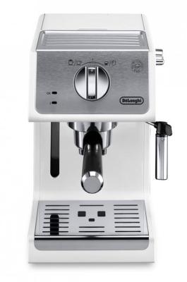 Кофемашина DeLonghi ECP 33.21.W, полуавтомат, капучино, 1100Вт, 15 бар, автооткл, белый