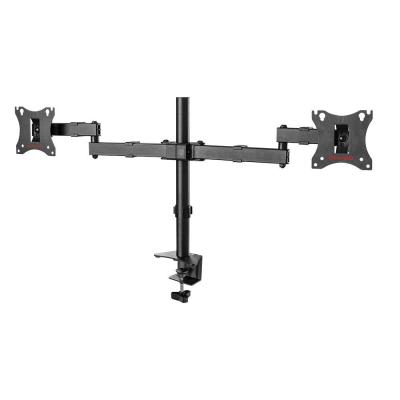 Кронштейн для мониторов Arm Media LCD-T04 black для 2-х 15"-32", max 2х7 кг, 6 ст свободы, наклон ±10°, поворот ±90°, выс. штан. 358 мм, VESA100x100мм