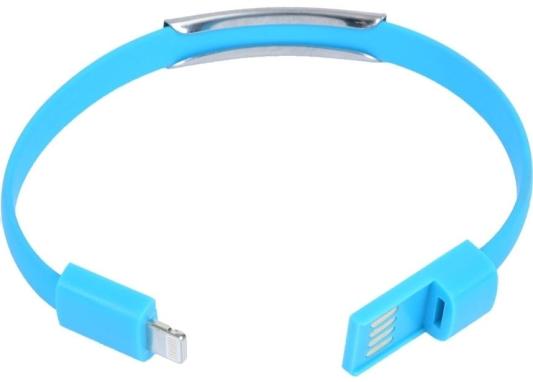 Кабель-браслет Lightning Gmini GM-WDC-300BL плоский голубой