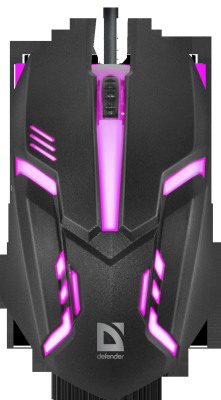 Мышь оптическая Сyber MB-560L 7 цветов, 3 кнопки, 1200 dpi, USB, черный DEFENDER