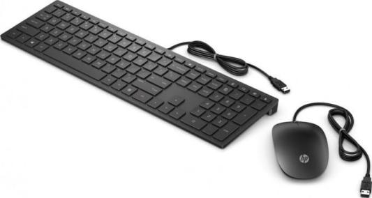 Клавиатура + мышь HP Pavilion 400 клав:черный мышь:черный USB slim