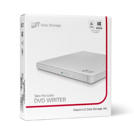 Оптич. накопитель ext. DVD±RW HLDS (Hitachi-LG Data Storage) GP57EW40 White <USB 2.0, 9.5mm, Tray, Retail