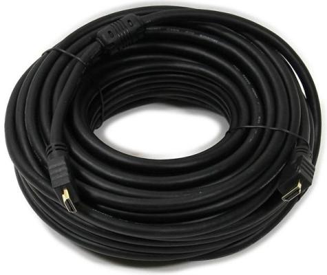 Кабель HDMI 20м TELECOM TCG200F-20M круглый черный