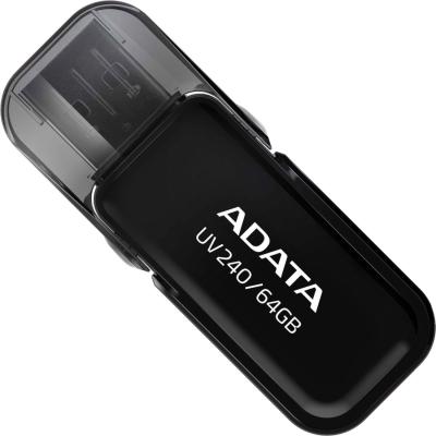 Внешний накопитель 64GB USB Drive ADATA USB 2.0 UV240 черный AUV240-64G-RBK