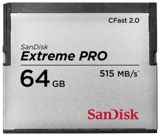 Карта памяти Compact Flash 64Gb Sandisk Extreme Pro CFast (3433X) VPG130 (SDCFSP-064G-G46D)