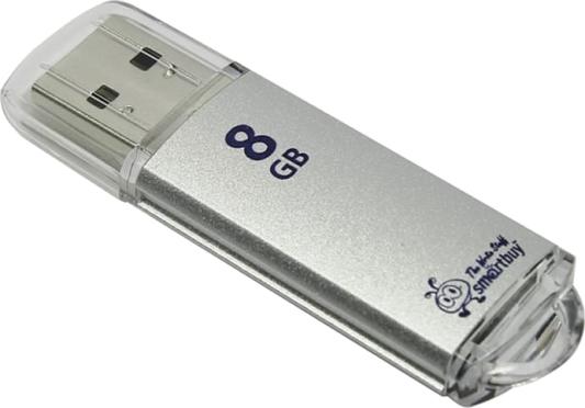 Внешний накопитель 8Gb USB Drive <USB2.0 Smartbuy V-Cut Silver (SB8GBVC-S)