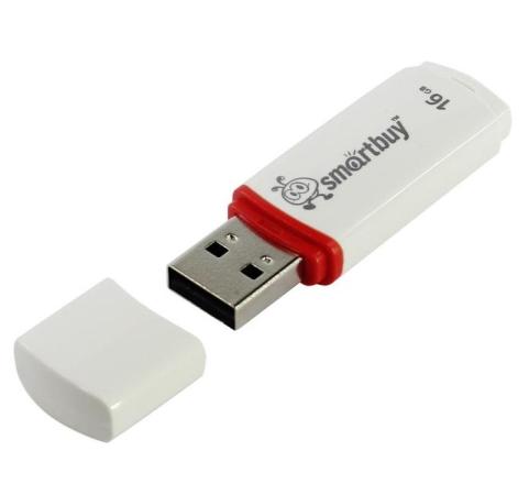 Внешний накопитель 16Gb USB Drive <USB2.0 Smartbuy Crown White (SB16GBCRW-W)