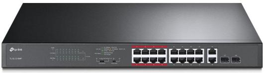 Коммутатор TP-LINK TL-SL1218MP Неуправляемый коммутатор PoE на 16 портов 10/100 Мбит/с и 2 гигабитных порта