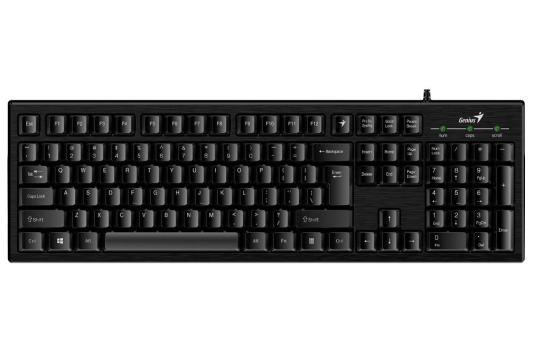 Клавиатура Genius Smart KB-101 Black, классическая расскладная, SmartGenius, влагоустойчивая, клавишь 105, провод 1,5 м, USB